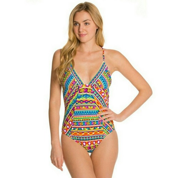 Trina Turk Other - Trina Turk One Piece Peruvian Stripe Swimsuit 10